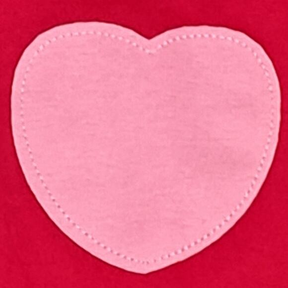 Leveret Girls Red Pink Heart Long Sleeve Casual Lounge Top  Size 10  NWT - Picture 3 of 5